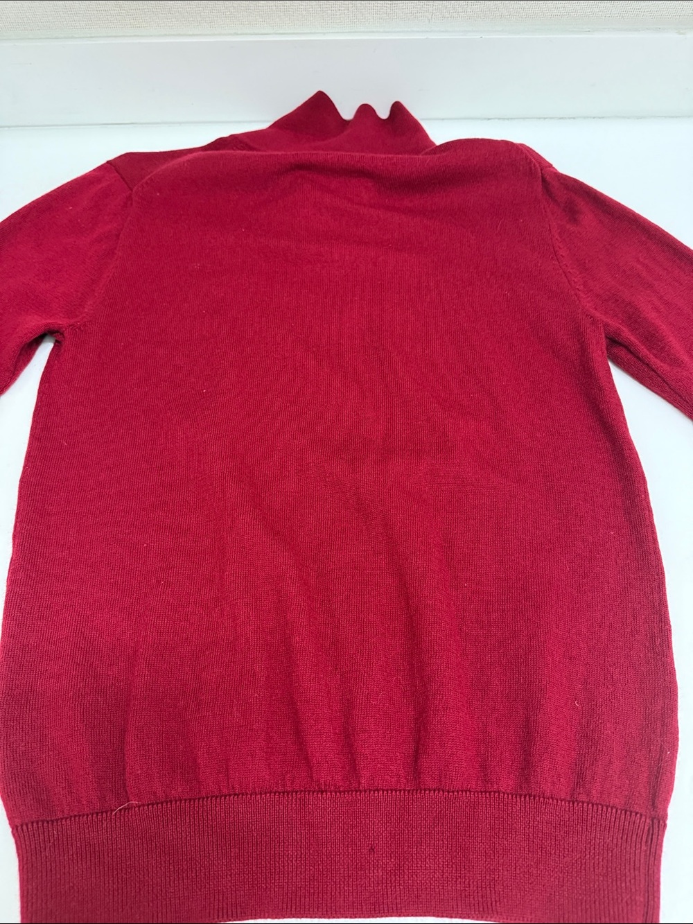 Turnbury Merino Wool Men's Burgundy Polo-Style Sweater - Picture 4 of 5